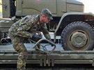 Nájezd vojenské techniky na Hradanské námstí