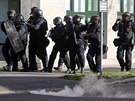 Zásah policist pi sobotní demonstraci "Proti rasismu a policejnímu násilí" v...