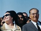 Josif Broz Tito a Jovanka Brozová bhem návtvy Egypta