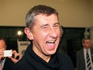 Lídr hnutí ANO Andrej Babi neskrývá spokojenost z pedbných výsledk