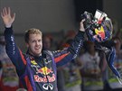 Sebastian Vettel ze stáje Red Bull slaví v Indii titul mistra svta.
