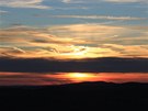Západ Slunce v Kruných horách, konkrétn z rozhledny na Tisovském vrchu
