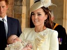 Vévodkyn z Cambridge Kate a její syn princ George (Londýn, 23. íjna 2013)