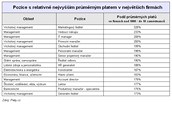 Pozice s relativn nejvym prmrnm platem v nejvtch firmch 