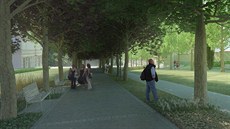 Vizualizace obnoveného parku ve Znojm
