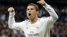 OPT ÁDIL. Cristiano Ronaldo z Realu Madrid oslavuje gól do sít Juventusu.