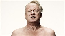 Stellan Skarsgard na plakátu k filmu Nymfomanka od Larse von Triera