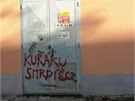 Neznámý vandal nasprejoval protikuácké nápisy v devíti perovských ulicích.
