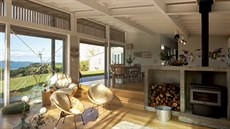V interiéru pou�ili architekti p�edev�ím star�í nábytek majitel�. Ti si potrpí...