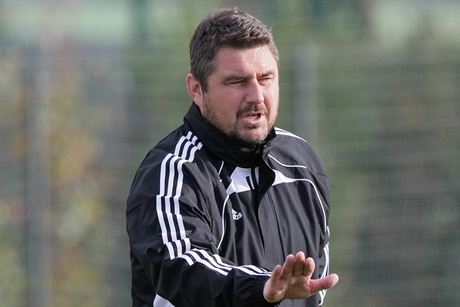 Zdenk Psotka na tréninku fotbalist Olomouce. 