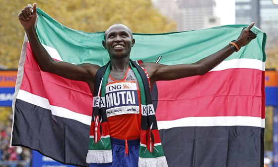 Keský vytrvalec Geoffrey Mutai po vítzství v Newyorském maratonu