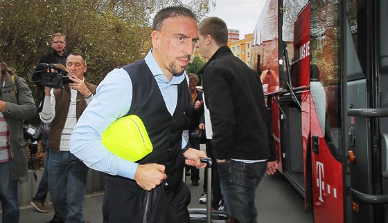 CELEBRITA. Franck Ribéry dorazil s Bayernem Mnichov do Plzn. 