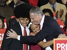 Nov zvolený starosta New Yorku Bill de Blasio se svými dtmi (6. listopadu...