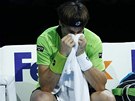 NEDAILO SE. panlský tenista David Ferrer prohrál na Turnaji mistr s