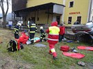 Váná dopravní nehod na silnici mezi obcemi abokrky a Velké Petrovice na...