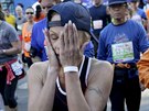 Pamela Andersonová ubhla newyorský maraton (3. listopadu 2013).