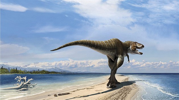 Vizualizace nov objevenho dinosaura, kter dostal jmno Lythronax argestes