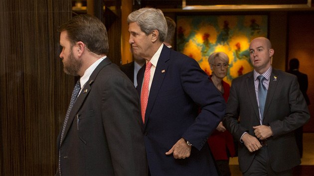 John Kerry na jednn o rnskm jadernm programu v enev (9. listopadu)