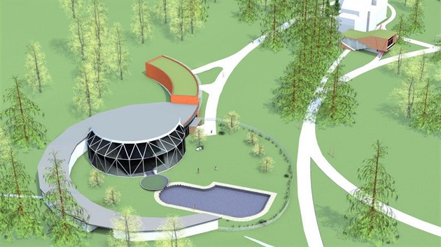 Vizualizace budoucí podoby termálního balneoparku ve Velkých Losinách