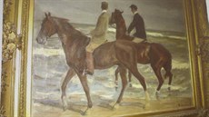 Malba nmeckého malíe Maxe Liebermanna Dva jezdci na plái.
