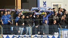 Fanouci Baníku Ostrava pi utkání s FC Vysoina (8. listopadu 2013)