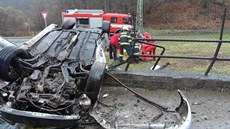 Váná dopravní nehod na silnici mezi obcemi abokrky a Velké Petrovice na