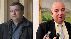 Nový poslanec a starosta Trutnova (ODS) Ivan Adamec (vlevo) a odcházející �éf...