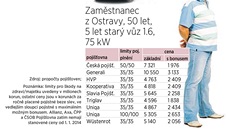 Podívejte se na tyi modelové propoty, kolik bude od ledna stát povinné ruení  u devíti pojioven. tyi pojiovny zatím nemají stanovené ceny od ledna 2014. Ilustraní snímek