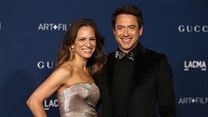 Robert Downey Jr. a jeho manelka Susan (2. listopadu 2013)