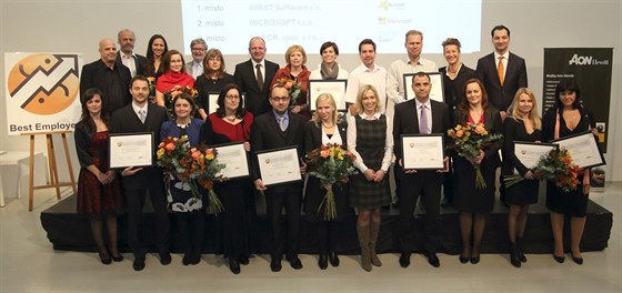 Vítzové Best Employers 2013 po pedání cen.