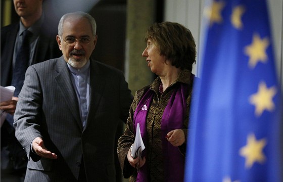 Íránský ministr zahranií Mohammad Davád Zaríf se éfkou evropské diplomacie