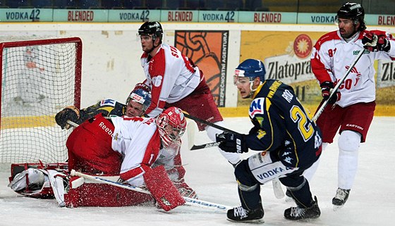 Momentka z utkání hokejist Olomouce - ilustraní foto