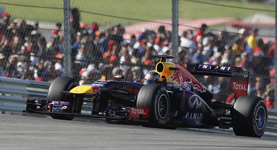 ZA VÍTZSTVÍM. Sebastian Vettel ve Velké cen USA. 