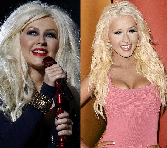 Christina Aguilera oproti roku 2011 (vlevo) výrazn zhubla.