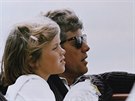 John Fitzgerald Kennedy se svojí dcerou Caroline. Archivní snímek z roku 1962