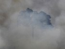 Smoke billows as an area of the Amazon rainforest is burnt to clear land for...