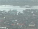 Letecký pohled na zdevastovanou ást Filipín po ádní tajfunu Haiyan.
