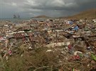 Filipínská vesnice Marabut, která byla také zasaena tajfunem.