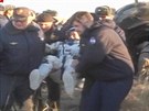 Kosmická lo Sojuz se vrátila na Zemi.