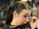 Dojatá Michaela Janouková po postupu Mostu do osmifinále  Poháru EHF. 