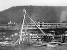 Stavba nového mostu pes eku Opavu na pelomu 20. a 30. let minulého století