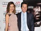 Mark Wahlberg a jeho manelka Rhea Durhamová (12. listopadu 2013)