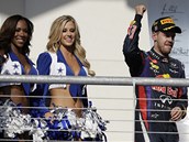 KRSKY A ZVE. Je neporaziteln? Sebastian Vettel slav triumf ve Velk cen