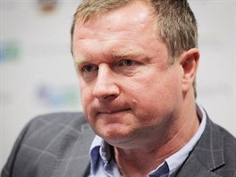 Plzesk trenr Pavel Vrba na tiskov konferenci, na kter Viktoria Plze...