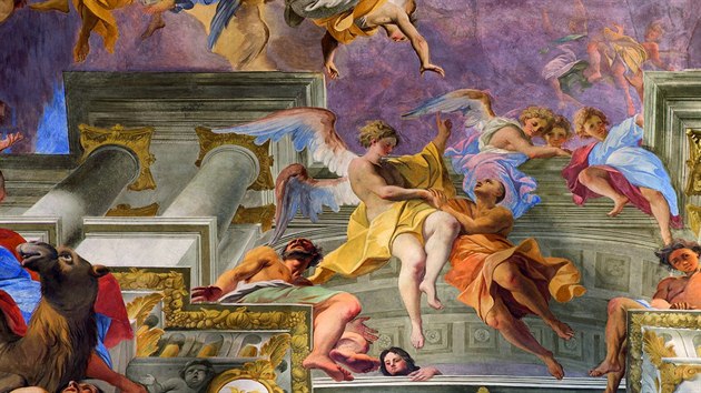 1. Chrm svatho Ignce v m. Kupoli ve stedn lodi zdob nstropn fresky se zobrazenm Apotezy svatho Ignce. Autorem je Andrea Pozzo.