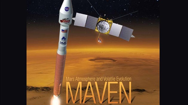 Grafika ke startu Marsovské družice Maven