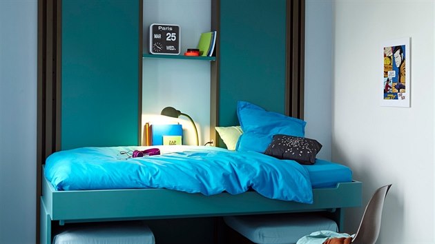 Mobiln postel pracuje se specilnm mechanismem, kter umouje snadn nastaven vky postele dle aktuln poteby.