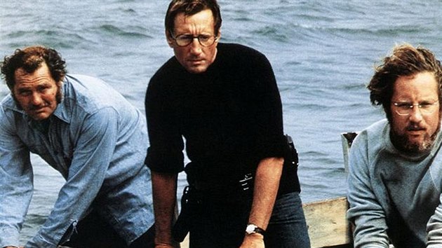 Robert Shaw, Roy Scheider a Richard Dreyfuss ve filmu elisti (1975)
