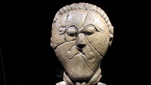 Busta hlavy Kelta, jeden ze vz�cn�ch expon�t� pra�sk�ho N�rodn�ho muzea.