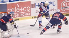 Momentka z utkání Pardubice - Chomutov